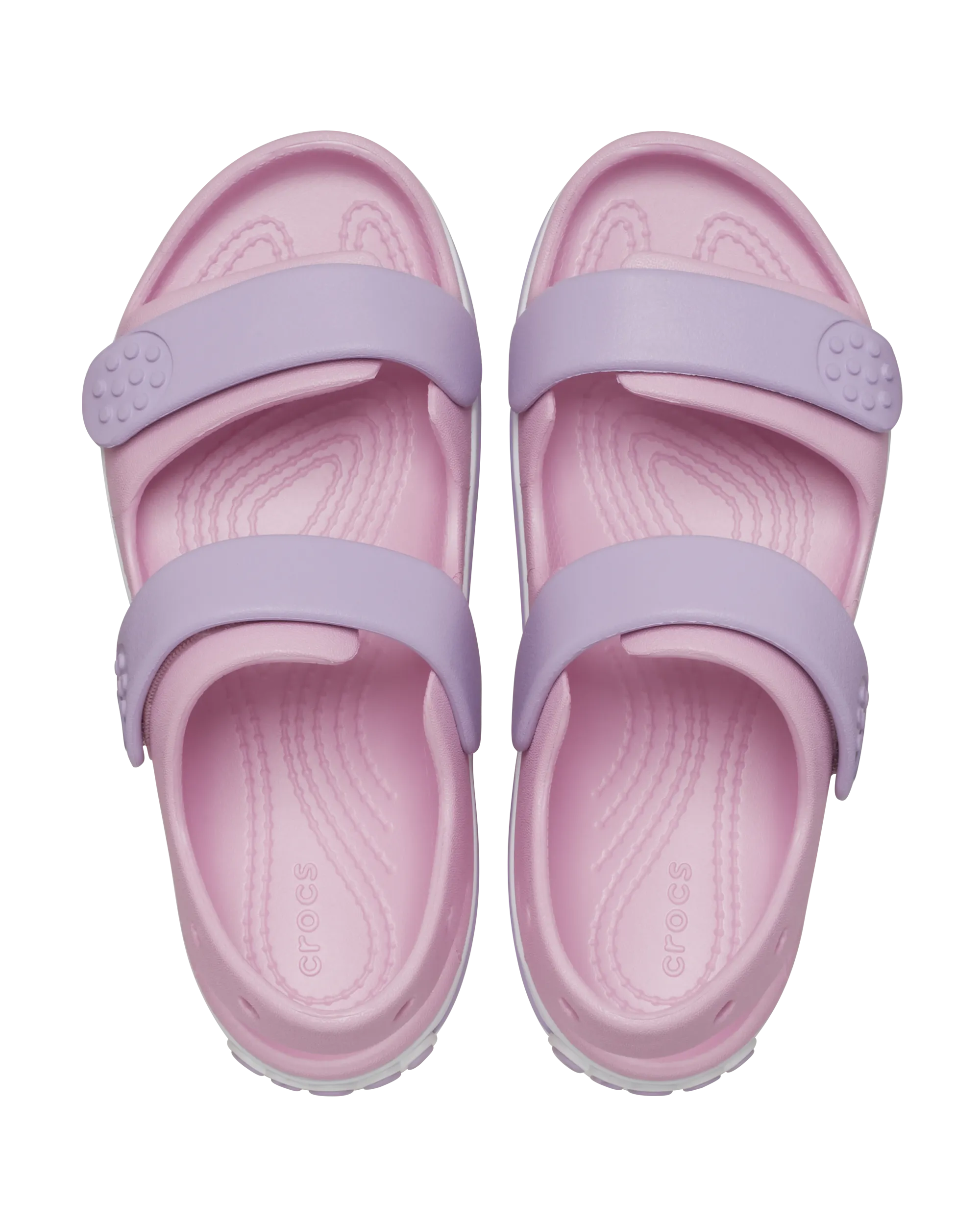 Girls Crocband Cruiser Sandals in Ballerina Pink & Lavender